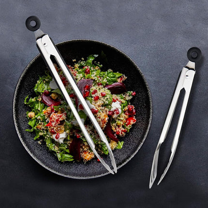 Farberware Classic Stainless Steel Tongs, Set of 2, Black