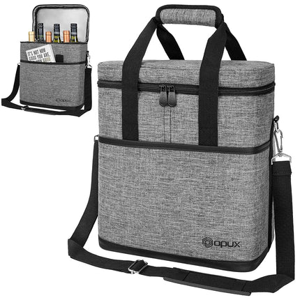 OPUX 6 Bottle Carrier Tote | Insulated Padded Wine