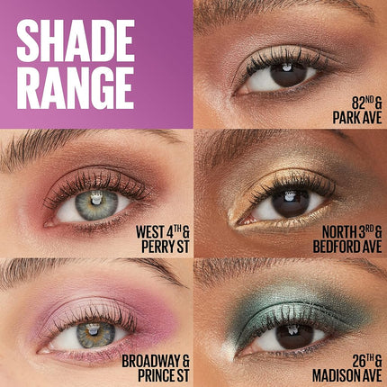 Maybelline Shadow Blocks Shadow Blocks Eyeshadow Palette, Stacked Eye Shadow Trio, North 3rd & Bedford Ave, 0.08 oz