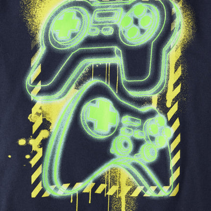 The Children's Place Boys' 3-Pack Short Sleeve Graphic T-Shirt, Game Controller/Dual Game Controller/Gaming, X-Small