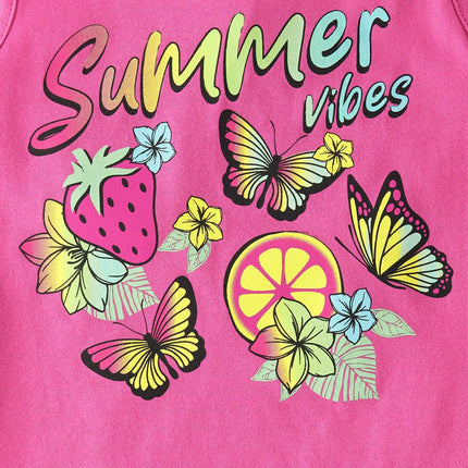 The Children's Place Girls' Graphic Fringe Tank Tops, Sugarcandy 4-Pack, X-Small