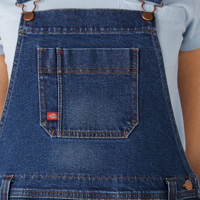 Salopette en jean Boyfriend Dickies pour femme, délavage rétro, XXL