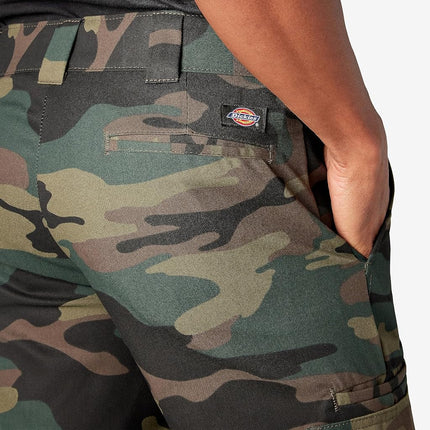 Pantalones Cargo Ajustados para Hombre Dickies, Camuflaje Verde Caza, 30W x 32L