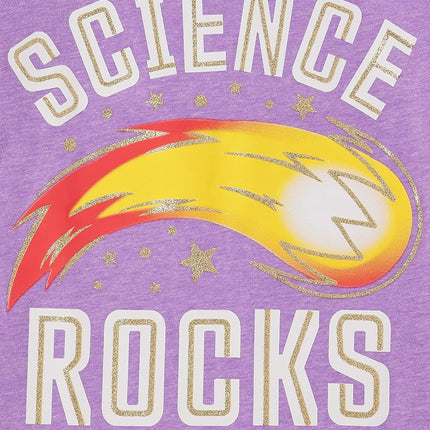 The Children's Place Girls' Short Sleeve Graphic T-Shirt 2-Pack, Science/Science Rocks, X-Large