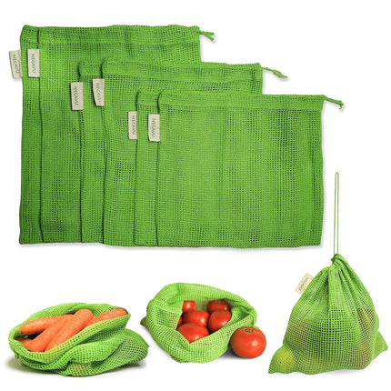 NECAVU Set of 6 100% Cotton Fridge Bags | Eco-Frie