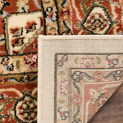 SAFAVIEH Lyndhurst Collection Runner Rug - 2'3" x 6', Ivory & Rust, Traditional Oriental Design, Non-Shedding & Easy Care, Ideal for High Traffic Areas in Living Room, Bedroom (LNH330R)
