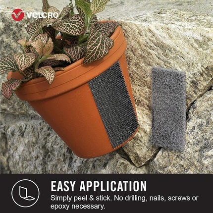 VELCRO Brand | Heavy Duty Extreme Outdoor Stick On Tape | Cut-to-Length Industrial Extra Strong Double Sided Hook & Loop Self Adhesive Tape Perfect for Home, Office, Garage Use | Black | 3m x 25mm
