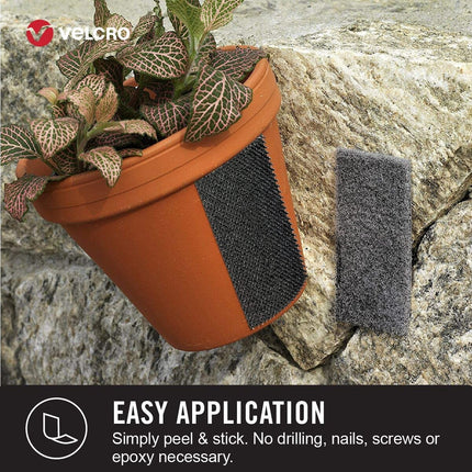 VELCRO Brand | Heavy Duty Extreme Outdoor Stick On Tape | Cut-to-Length Industrial Extra Strong Double Sided Hook & Loop Self Adhesive Tape Perfect for Home, Office, Garage Use | Black | 3m x 25mm