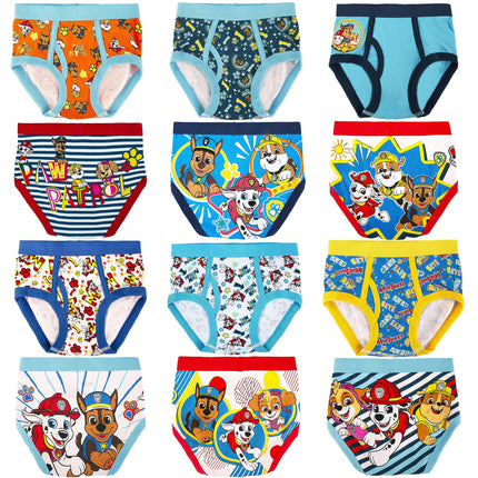 Paw Patrol Boys' 12-pk of 100% Cotton Panties in A