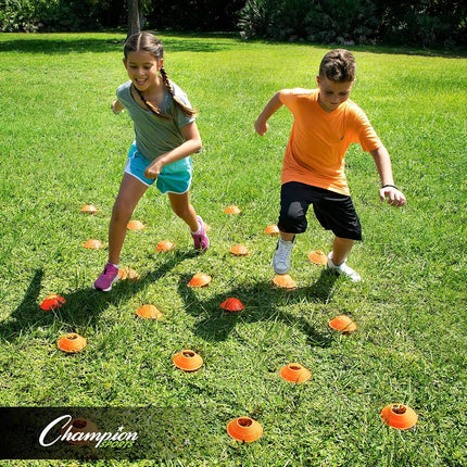 Champion Sports Mini Neon Field Cones, Red, 5"