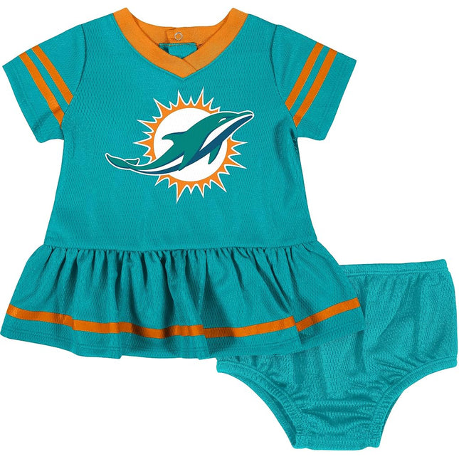 Gerber Girls' NFL Team Jersey Dress and Diaper Cover, Team Color, 18 Months