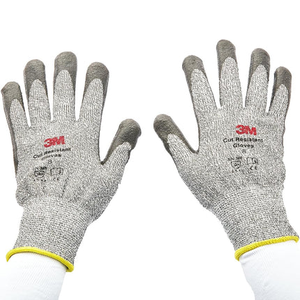 3M Comfort Grip Gloves CGL-CR, Cut Resistant (ANSI 3), Size L (Pair of Gloves), Grey