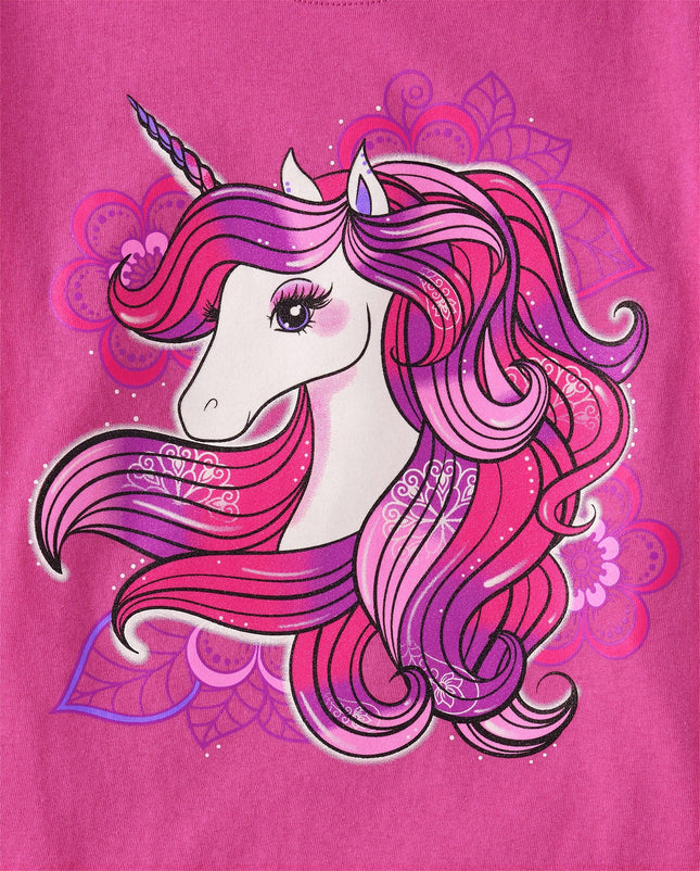 The Children's Place Camisetas gráficas de manga corta de videojuegos para niños, paquetes múltiples, Unicornio/Flotador de flamenco/Ositos de goma, talla XXL