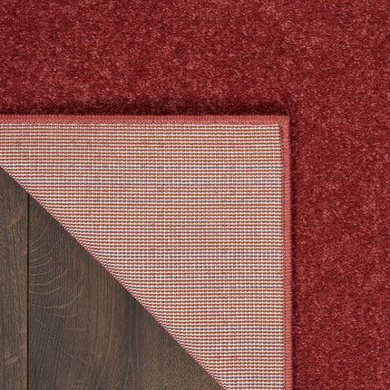 Nourison Essentials Tapis d'intérieur/extérieur rouge brique 0,6 m x 1,2 m, facile d'entretien, sans perte de poils, chambre à coucher, salon, salle à manger, jardin, terrasse, patio (0,6x1,2)