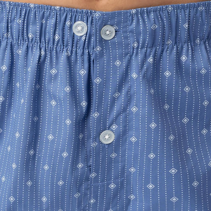 Fruit of the Loom Men's Broadcloth Short Sleeve Pajama Set, Medium Blue, 3X