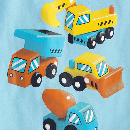 The Children's Place Paquete de 3 camisetas gráficas de manga corta para bebé niña, diseños Sunny Vibes/Camp/Trucks, talla 2T