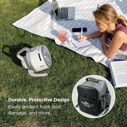 Shark FlexBreeze HydroGo Ultra-Powerful Portable Fan with Indoor/Outdoor Evaporative Mist, Up to 70 Feet Range, Corded and Wireless, Up to 12 Hours Battery, White, FA053BRN