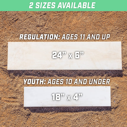 GoSports 18 Inch x 4 Inch Baseball & Softball Pitching Mound Rubber - Youth Size