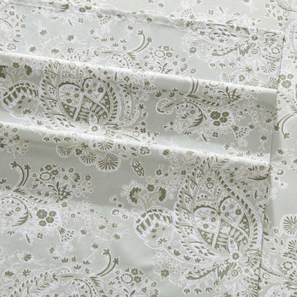 Wrangler - King Sheet Set, Silky & Lightweight Bedding Set, Paisley Home Decor, Oeko-Tex Certified (Prairieland Paisley Green, King)