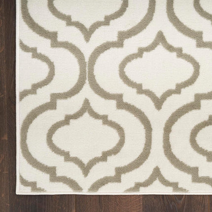 Nourison Jubilant Contemporary Ivory Green 5'3" x 7'3" Area Rug, Easy Cleaning, Non Shedding, Bed Room, Living Room, Dining Room, Kitchen (5x7)