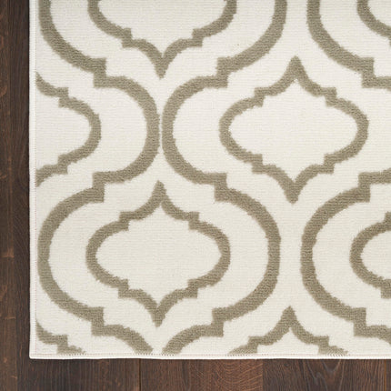 Nourison Jubilant Contemporary Ivory Green 5'3" x 7'3" Area Rug, Easy Cleaning, Non Shedding, Bed Room, Living Room, Dining Room, Kitchen (5x7)