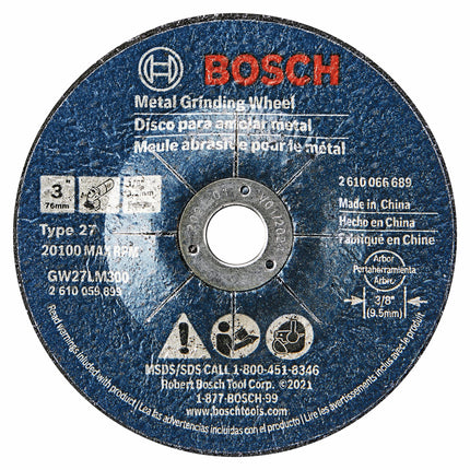 BOSCH GW27LM300 2-Pack 3 In. x 1/8 In. Metal Grind