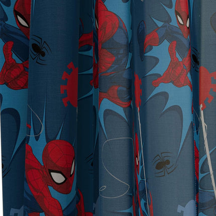 Marvel Spiderman Spidey Daze 63" Inch Drapes - Beautiful Room Décor & Easy Set Up, Bedding - Curtains Include 2 Tiebacks, 4 Piece Set (Official Marvel Product)