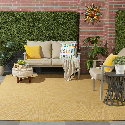 Nourison Positano 4' x 6' Yellow Fabric Modern Area Rug (4' x 6')