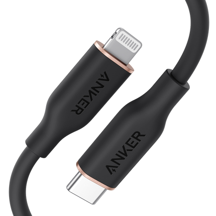 Anker <b>641</b> USB-C to Lightning Cable (Flow, 3 ft Silicone)