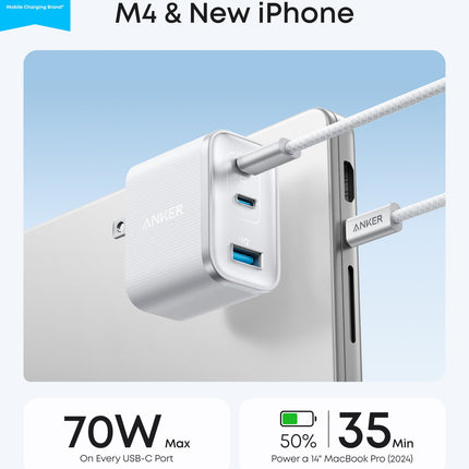 Anker Nano Charger (70W, 3 Ports)