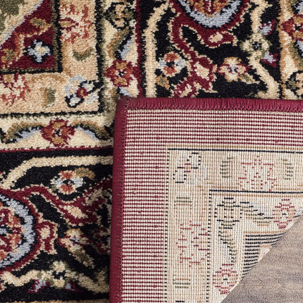 SAFAVIEH Lyndhurst Collection Runner Rug - 2'3" x 8', Red & Black, Traditional Oriental Design, Non-Shedding & Easy Care, Ideal for High Traffic Areas in Living Room, Bedroom (LNH330B)