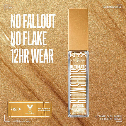 NYX Professional Makeup Glow Shots Liquid Eyeshadow 7.5 ml, Glitzy Guava