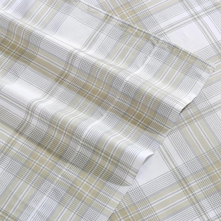 Wrangler- Queen Sheet Set, Silky & Lightweight Bed Sheets Bedding Set, Casual Home Décor (Dayton Valley Plaid Beige, Queen)