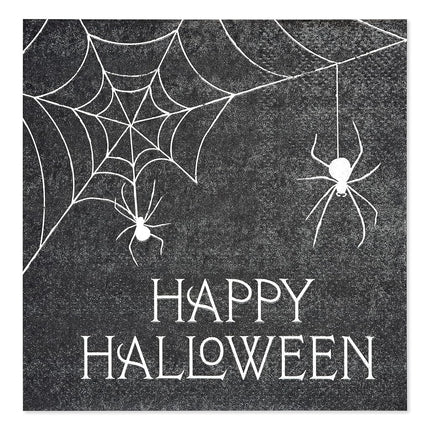 American Greetings 50-Count Beverage Napkins, Spiderweb Halloween Party Supplies
