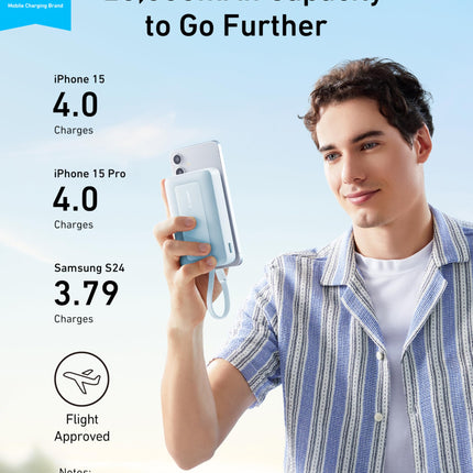 Anker Zolo Power Bank (10K, 30W) with a 5.4-inch (13.7 cm) built-in USB-C cable.