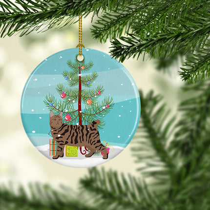 Pixie Bob Cat  Christmas Ceramic Ornament-1