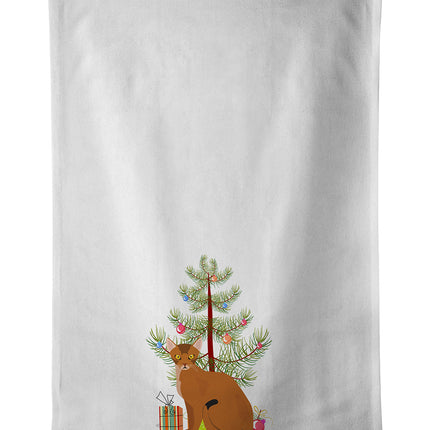 Abyssinian Cat Christmas Kitchen Towel Set of 2-0