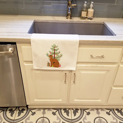 Abyssinian Cat Christmas Kitchen Towel Set of 2-1