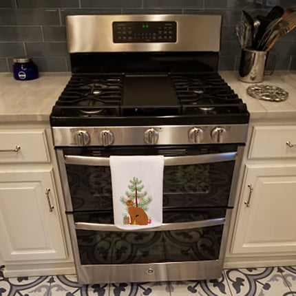 Abyssinian Cat Christmas Kitchen Towel Set of 2-2