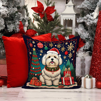 Coton De Tulear Christmas Throw Pillow-2