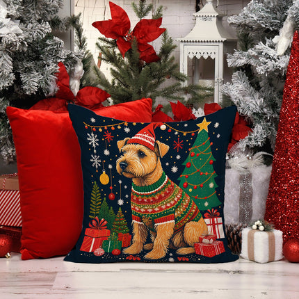 Lakeland Terrier Christmas Throw Pillow-1