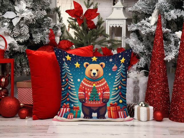Bear Christmas Throw Pillow-1