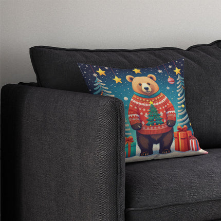Bear Christmas Throw Pillow-2
