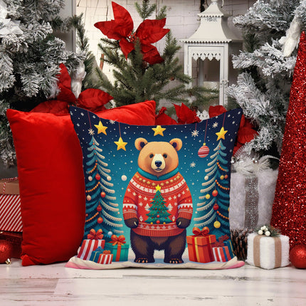 Bear Christmas Throw Pillow-1