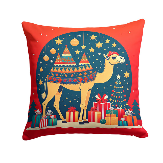 Camel Christmas Throw Pillow-0