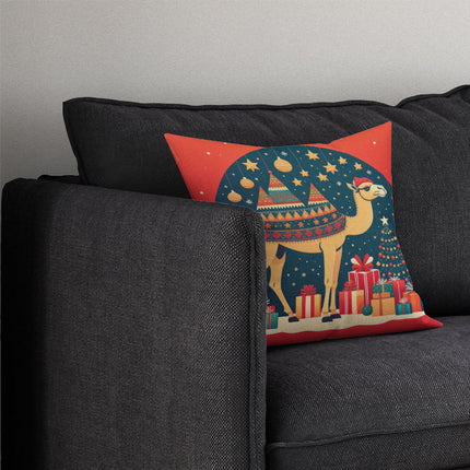 Camel Christmas Throw Pillow-2