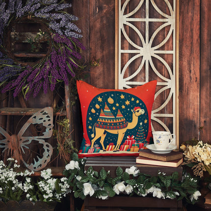 Camel Christmas Throw Pillow-4