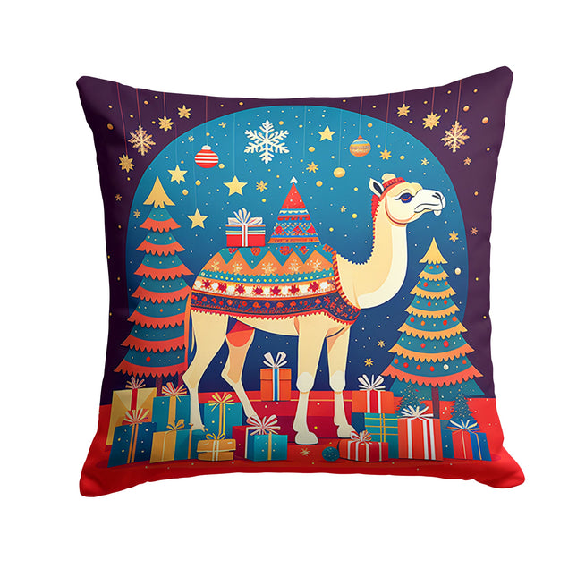 Camel Christmas Throw Pillow-0