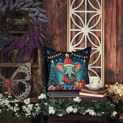 Elephant Christmas Throw Pillow-2