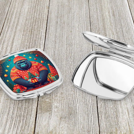 Gorilla Christmas Compact Mirror-2